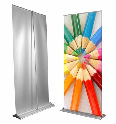 Grey Back Roll up Banner